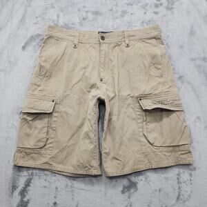 Vintage Y2K Oakley Shorts Mens 36 Tan Cargo Utility Outdoors Drawstring Khaki